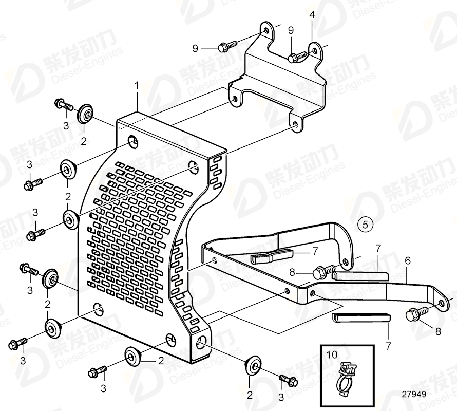 VOLVO Bracket 22366824 Drawing